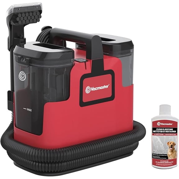 Vacmaster Portable Carpet Upholstery Cleaner, with 15Kpa Suction, Self-Cleaning Tool and 3.5" Tough Stain Tool, Compact Stain & Odor Remover