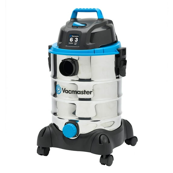 Vacmaster 6-Gallon 3.0-Peak HP Wet/Dry Vac, Stainless Steel, VQ607SFD