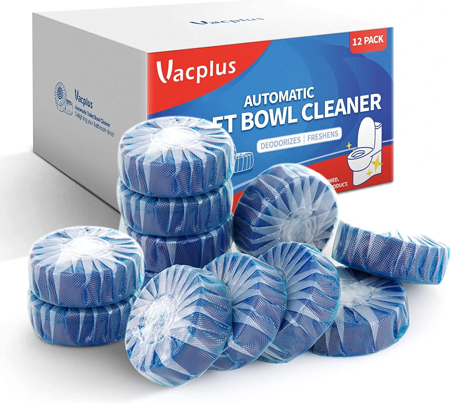 Vacplus Automatic Toilet Bowl Cleaner Tablets, Bathroom Toilet Tank