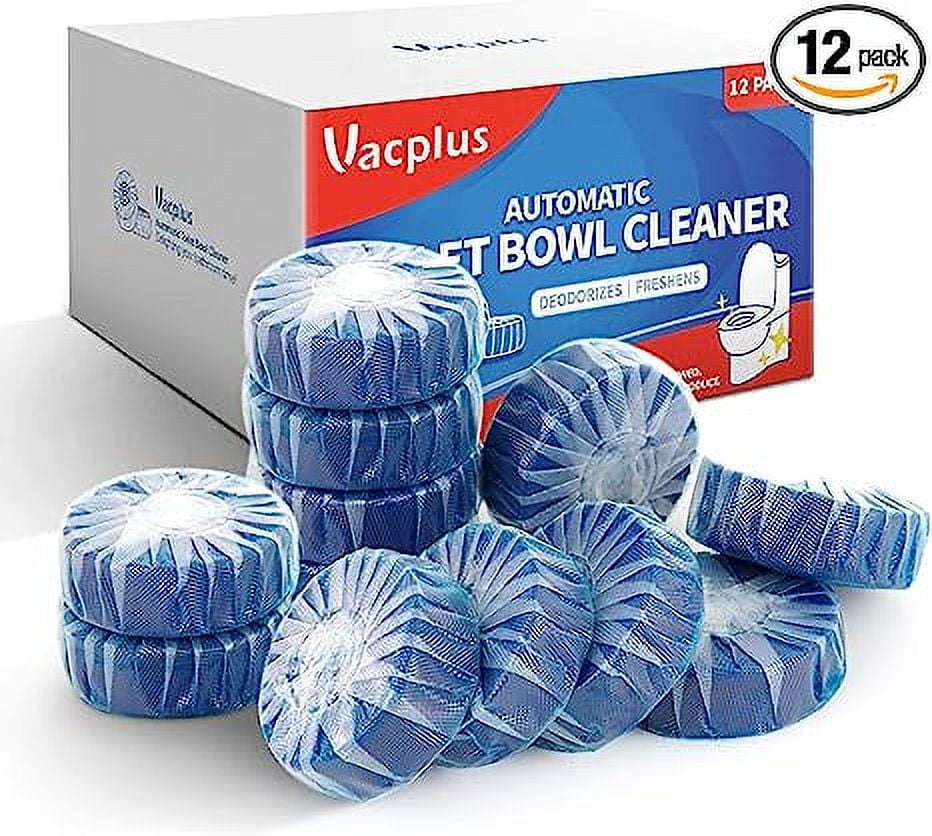 Vacplus Auto Toilet Bowl Cleaner Tablets, Bathroom Tank Cleaner (12