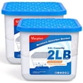 thumbnail image 1 of Vacplus 2 Lb Moisture Absorber Bucket, 2 Count, Calcium Chloride Dehumidifier for Basement, Closet & Bathroom, 1 of 8