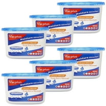 Vacplus Moisture Absorbers, 6 Pack, 10.5 oz, Leakproof Humidity Absorber, Fragrance Free