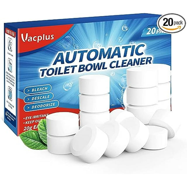 Vacplus Toilet Bowl Cleaner Tablets 20 PACK, Automatic Toilet Bowl