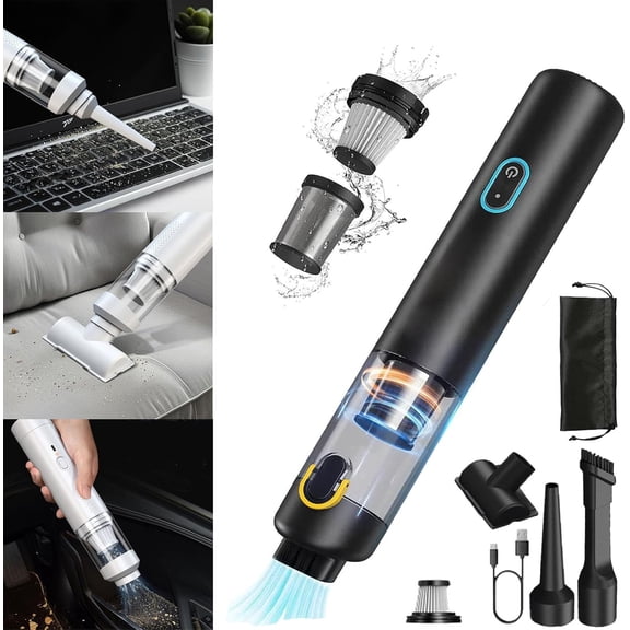 Vactrix-Vactrix V12 Pro Vacuum, Vactrix Car Vacuum, Vactrix V-12 Pro Vacuum, 19,000pa Powerful Vactrix Car Vacuum for Car, Office Desk, Keyboards, Sofa (Black)
