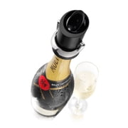 Vacu Vin Champagne Saver مع صنبور ، أسود