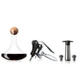 thumbnail image 1 of Vacu Vin Decanter, Lever Corkscrew and Wine Saver 5-Piece Bundle, 1 of 15