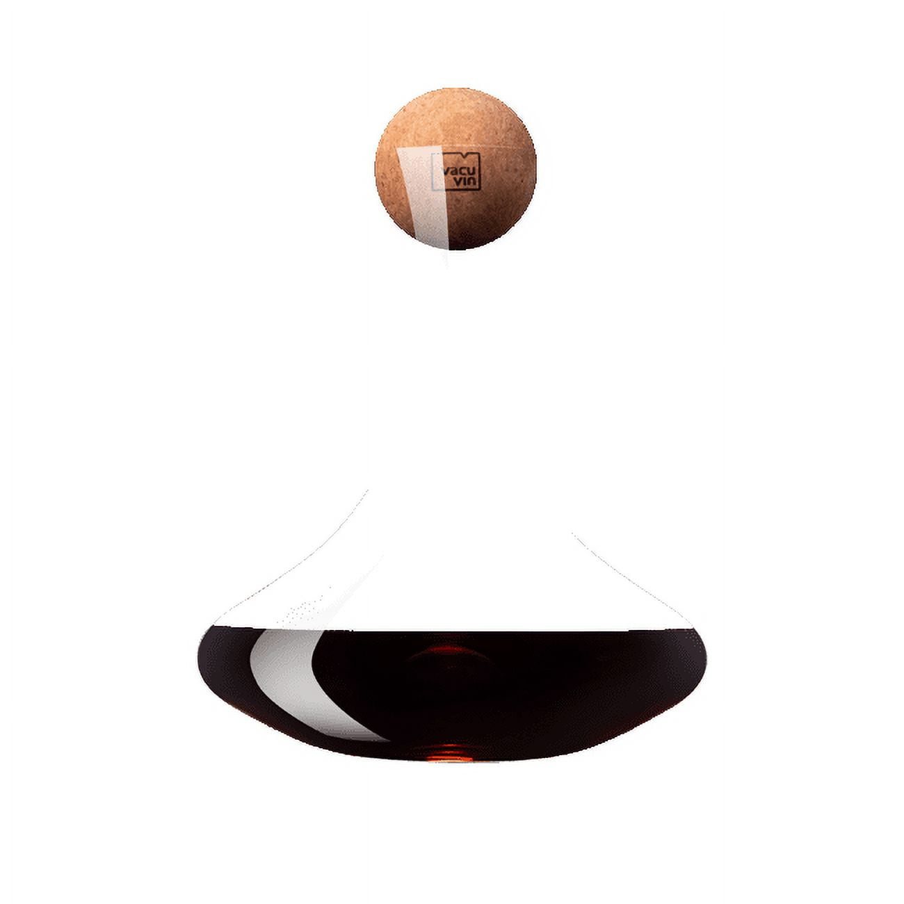 Vacu Vin Clear Crystal Glass Wine Decanter with Cork Stopper