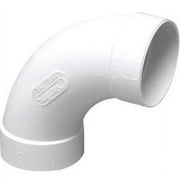 Vaculine 765510W, Polyvinyl Chloride PVC, White, 2, 90 Sweep Elbow Pipe Fittings