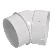 Vaculine Central Vacuum Cleaner White 2 Inch PVC Spigot 45 Degree Fitting