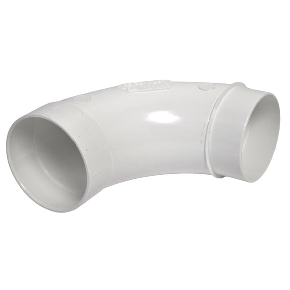 Vaculine Central Vacuum Cleaner White 2 Inch PVC Sweep Spigot 90 Degree Fitting