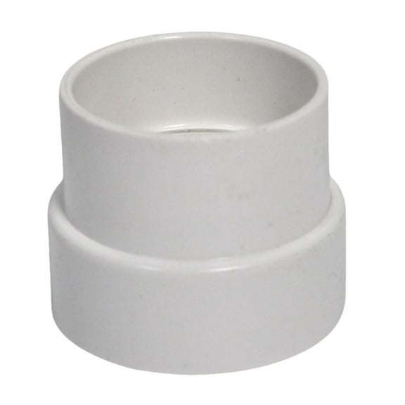 Vaculine Central Vacuum Cleaner White PVC 2 Inch To 1-3/4 Inch Pipe Adaptor Fitting