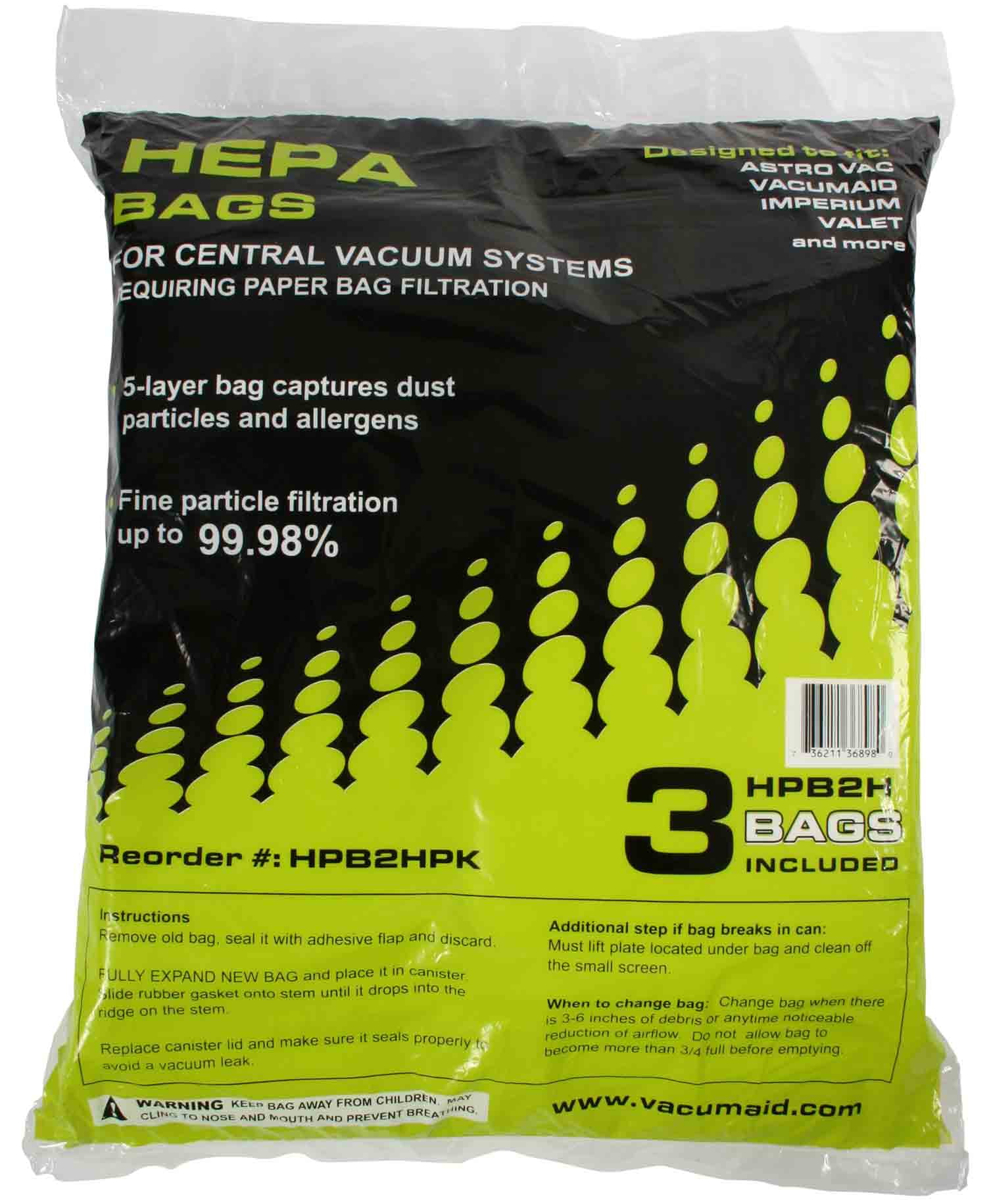 Vacumaid Replacement HEPA Vacuum Bag (3-Pack)