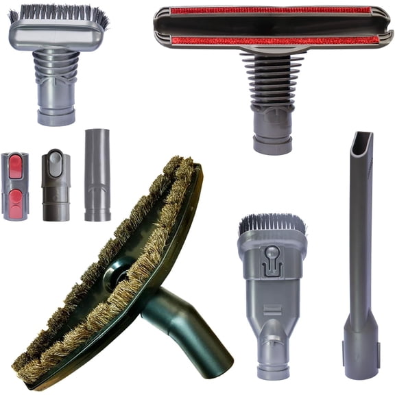 Vacuum Accessories & Attachments for Dy*son Ball Animal 2, 3, DC58 DC59 V6 V7 V8 V10 V11 V15 - Horse Hair Articulating Hard Floor Tool & Dust Brush Attachment Kit - HouseHold Cleaning Tool Kit