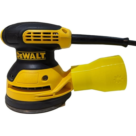 Vacuum Adapter for Dewalt or Craftsman Sanders - Dust Collection - Galactic Gadgets 2-1/2in - Yellow