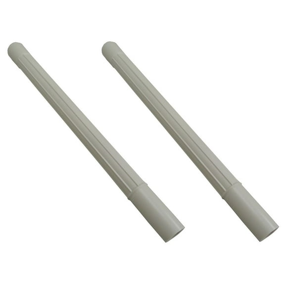 Vacuum Attachment White Plastic Wand Pipe Hose Tool Extension 1.25 ID - 2 Pack