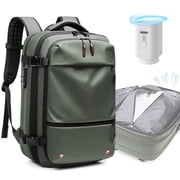 Kahopy Vacuum Backpack for Travel, 60L Expandable Compression Bag with Electric Vacuum Pump, Water Resistant and Anti Theft(Army Green)