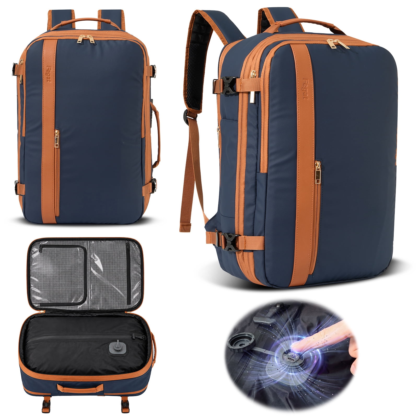 airback travel backpack Vacuum for (Carry-On) Ash Grey | ensuring maximum comfort during transit Airback Backpack with Built-in Compression