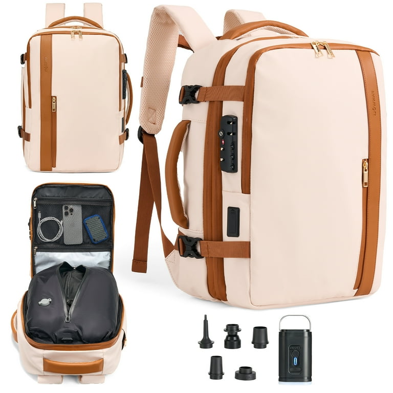 Fegat Vacuum Backpack for Travel,60L Expandable Compression Bag with Pump &  TSA Lock,Vacuum Seal Backpack Flight Approved,Airbag Personal Item Carry on  Backpacks for Travel Business - Walmart.com