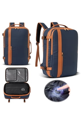 Fegat Vacuum Backpack for Travel,New Upgrade 60L Expandable Compression Bag with One-Button,Pump & TSA Lock,Vacuum Seal Backpack Flight Approved,Carry on Backpacks for Travel Business