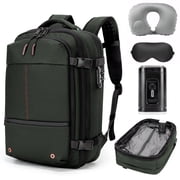 Vacuum Backpack for Travel Water Resistant , Kabaqoo 60L Expandable Vacuum Compression Bag with Electric Vacuum Pump, TSA Lock, Wet Dry Separation, Gifts