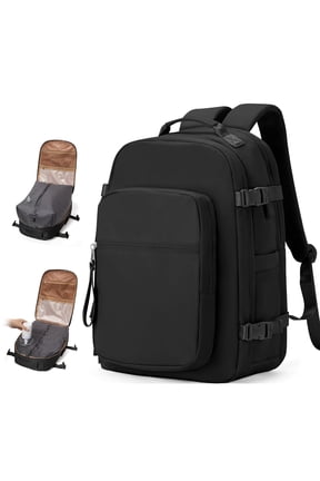 Vacuum Seal Backpack for Travel with Vacuum Compression, Air Seal Travel Backpack with Portable Air Pump Carry on Luggage Airline Approved for Women Men Large Vac Pack Airback Laptop Backpack Black