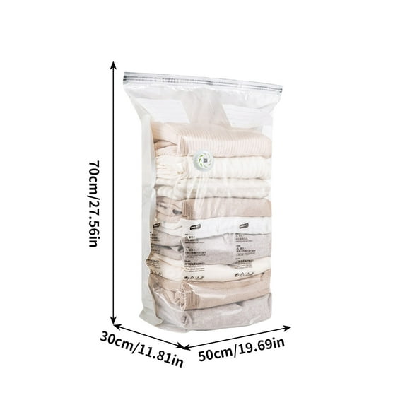 Vacuum Bag Compression Bags, No-pump Rollable Storage for Clothes and Quilts, Space-saving Travel Organizer for Luggage and Closet