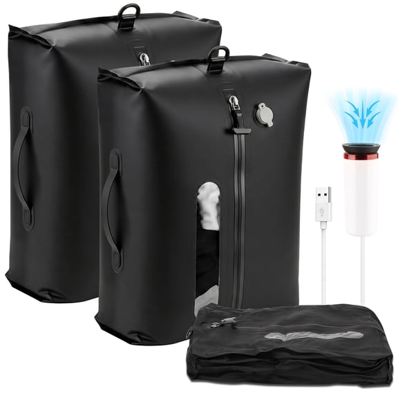 Nazano Vacuum Bags  for Travel with USB Pump, 29L Each, IP67 Waterproof, Portable Compression for Suitcase, Clothes (2 Pack)