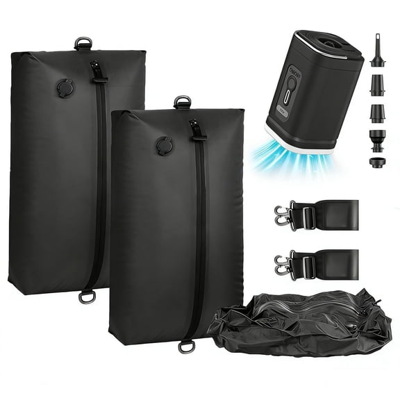 Vacuum Storage Bags for Travel with Wireless Pump, Adjustable Shoulder Strap,Reusable Vacuum Seal Backpack Travel,Suitcase, Swim, Beach,Carry on Suitcases (2PCS)