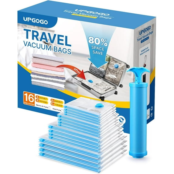 Vacuum Bags for Travel, Space Saver Vacuum Storage Combo (16 Pack)