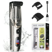 Prozing Vacuum Beard Trimmer for Men,  Hair Clippers for Men with Adjustable Comb (1-20mm), Precision Blades Cordless Electric Razor for Mustache & Stubble, IPX6 Waterproof Grooming Shaver