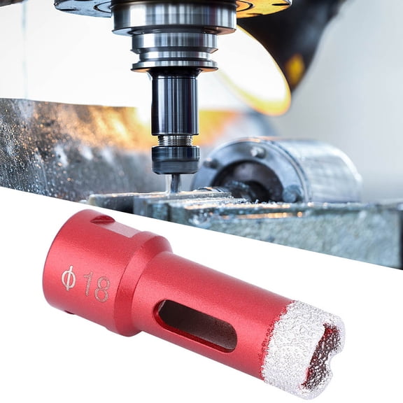 Vacuum Brazed Diamond Core Drill Bit Hole Saw Cutter with M14 Female Thread for Angle Grinder, Highly Efficient Concrete Marble Granite Stone Drilling Tool - 0.7 inches / 18 mm