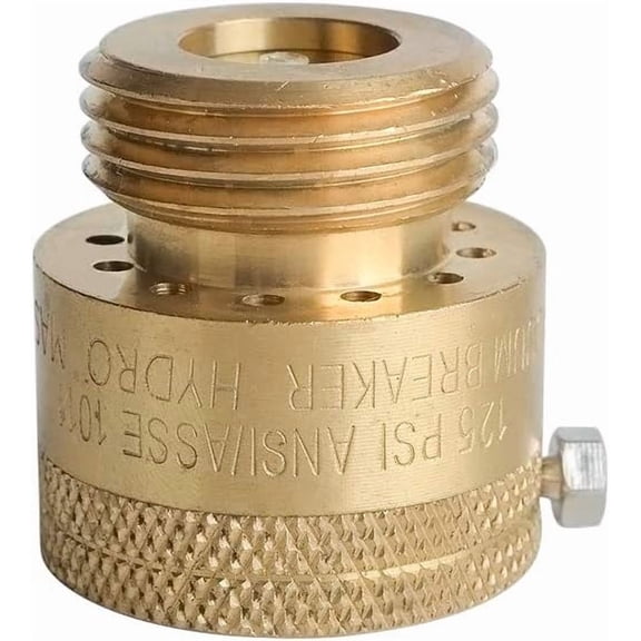 Vacuum Breaker Valve,Hose Bib Backflow Preventer, 3/4 Inch, Brass Finish