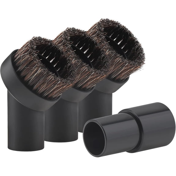 Vacuum Brush Attachment,Horse Hair Round Dust Brush with Universal Adapter