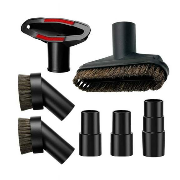 Vacuum Brush Attachment Soft Horsehair Attachmentss, 1-3/8 Inch to 1-1/4 1-1/2 Hose Adapters