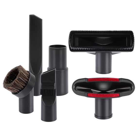 MERRYHAPY Black Vacuum Brush Adapter Set with Soft Round Bristles for Household Cleaning Tools