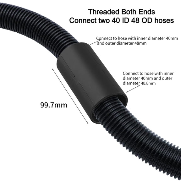 Vacuum Cleaner Host Hose Connector Pipe Adapter Handle, For Thread Hose 32 mm 40 mm(C 1PC)