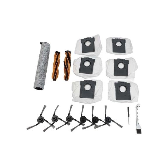 Vacuum Cleaner Parts Kit With Rubber Brushes, Side Brushes, Dust Bags And Mop For Mova Z60 Robot Vacuum