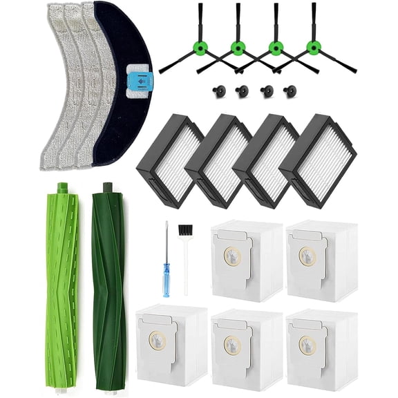 Vacuum Cleaner Replacement Kit Compatible with iRobot Roomba Combo J7 Plus J9 Plus 10 Max, 21 Set
