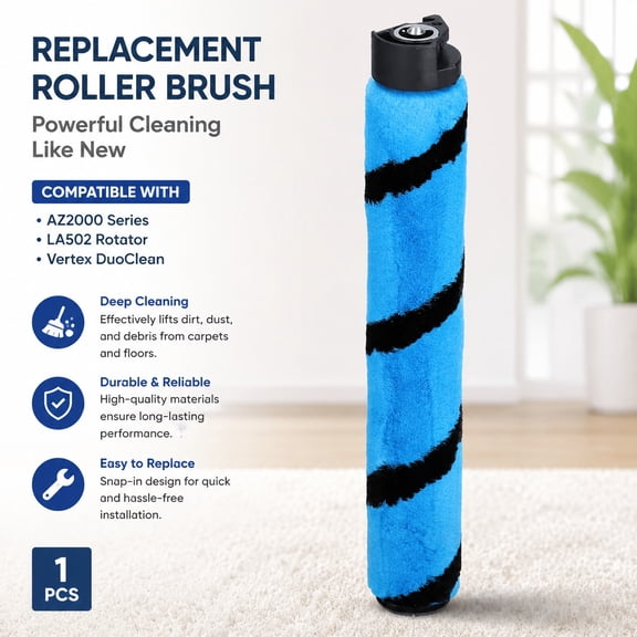 Vacuum Cleaner Replacement Roller Brush for AZ2000 AZ2000W AZ2002 LA502 Rotator Vertex DuoClean, 1 Piece