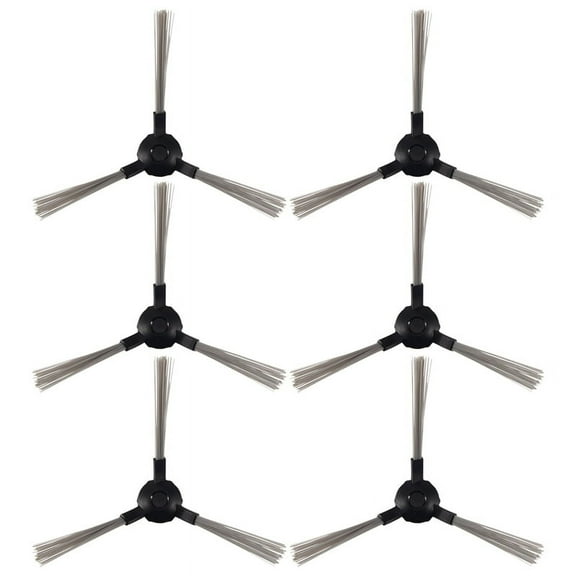 Vacuum Cleaner Side Brush for I2 VCR03 Robot Vacuum Cleaner Parts Brush Cleaning Accessories,6 * Side Brush,Black