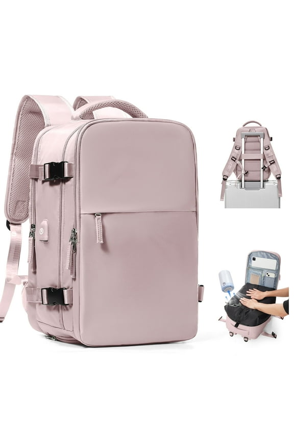 Vacuum Seal Compression Large Travel Backpack with Air Pump, Personal Item Airbag Carry on Backpacks Flight Approved, Airback Waterproof Work Compression Bags Travel Pump Business Laptop Suitcase