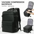 thumbnail image 1 of Travel Vacuum Backpack with Air Pump, Vacuum Seal Carry on Backpack for Airplanes for Women and Men, Black , 11.42 in. x 5.90 in. 16.54 in, 1 of 10