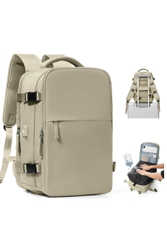 Vacuum Seal Compression Large Travel Backpack with Air Pump, Personal Item Airbag Carry on Backpacks Flight Approved, Airback Waterproof Work Compression Bags Travel Pump Business Laptop Suitcase