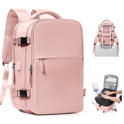 Vacuum Seal Compression Large Travel Backpack with Air Pump, Personal Item Airbag Carry on Backpacks Flight Approved, Airback Waterproof Work Compression Bags Travel Pump Business Laptop Suitcase