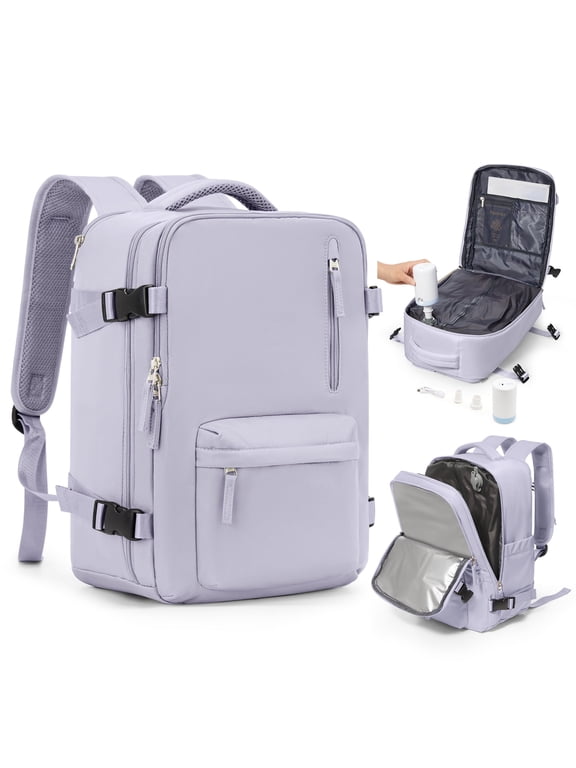 Large Storage Vacuum Compression Travel Backpack Seal Bags with Pump Carry on Vacuum Seal Backpack for Travel on Airplane Work Business Vacpack College Airback Laptop Backpack for Women Men
