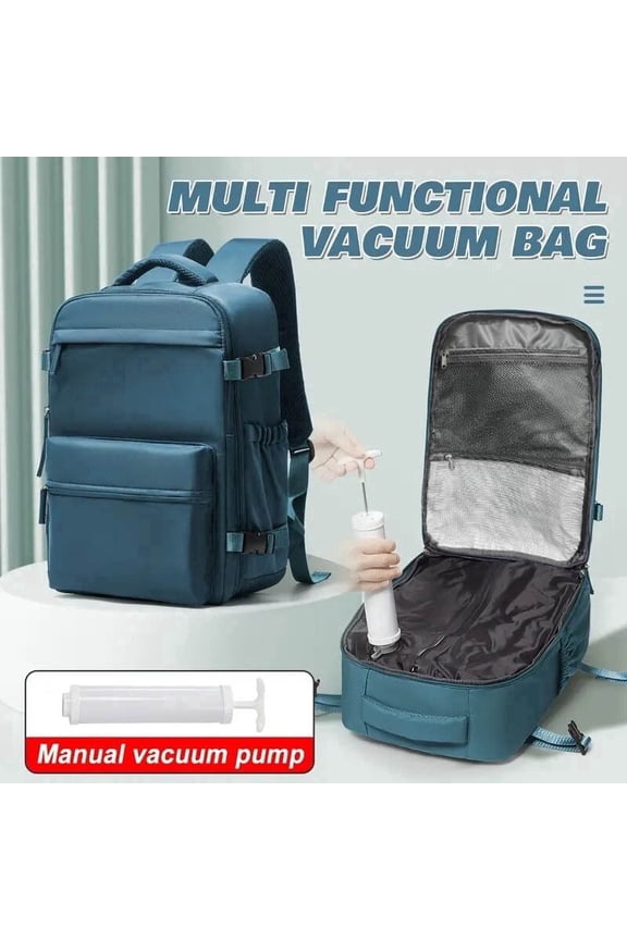Vacuum Compression Travel Packing Bag (Includes Air Pump) Carry-on Sealed Backpack