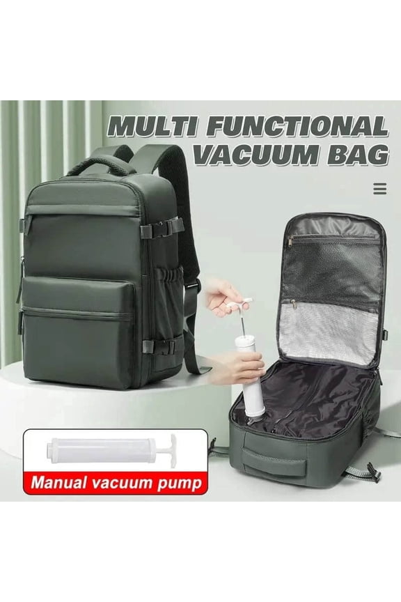 Vacuum Compression Travel Packing Bag (Includes Air Pump) Carry-on Sealed Backpack
