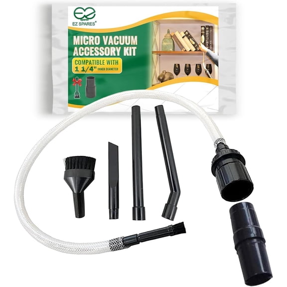 Vacuum Crevice Attachment Kit,Micro Cleaning Tools for Keyboard,Crevice,Car,Vents & Tight Spaces - Fits Most Universal 1-1/4 Inch(32mm) Hose Vacuums,Computer Cleaning Kit,All in Kit