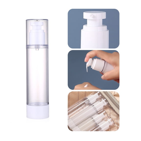 Vacuum Dispenser Airless Cosmetic Lotion Bottle Travel Container for Toiletry Storage