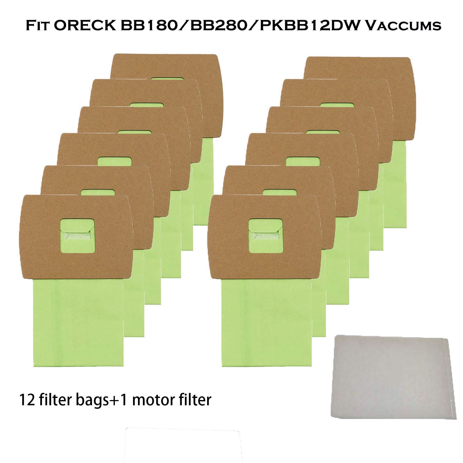Vacuum Dust Filter Bags Fit Oreck BB SuperDeluxe Pkbb12dw/BB180/BB280